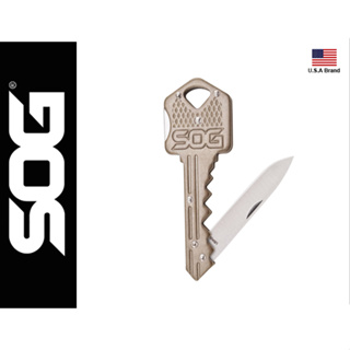 美國SOG特偵組折刀Key Knife不銹鋼鑰匙刀黃銅色【SOGKEY102-CP】