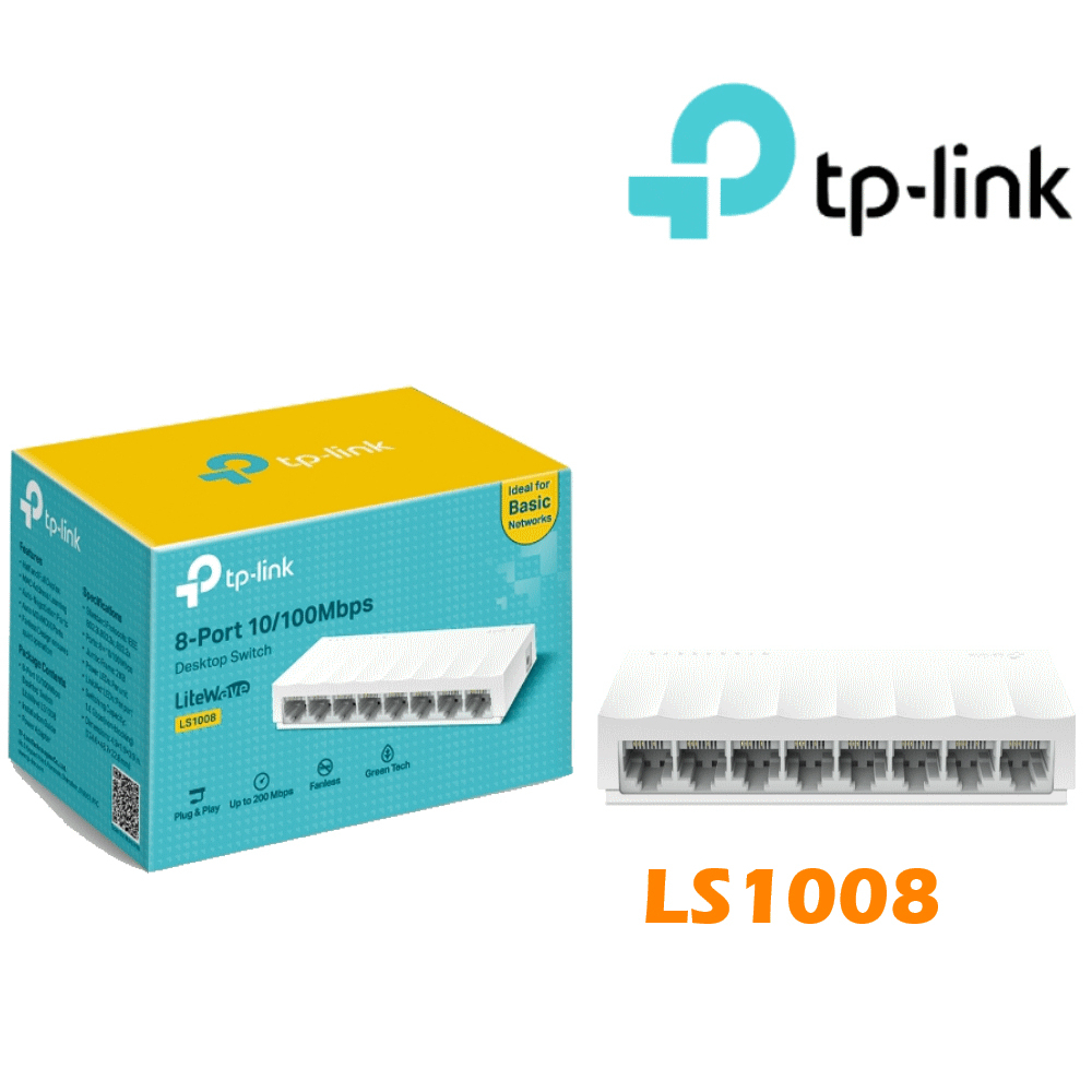 TP-Link LS1008 8埠port 10/100Mbps 高節電 乙太網路交換器switch hub