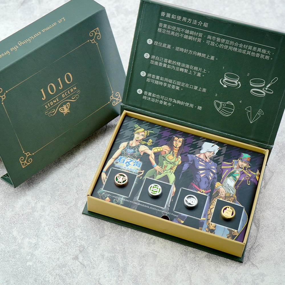 STORY故事銀飾-JoJo的奇妙冒險-口罩香氛釦-JOJO_V