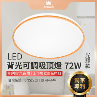 ECROWN LED吸頂燈 光輝款《臺灣專利》智慧遙控調光燈 客廳燈 房間燈 臥室燈 燈具 沐月燈飾