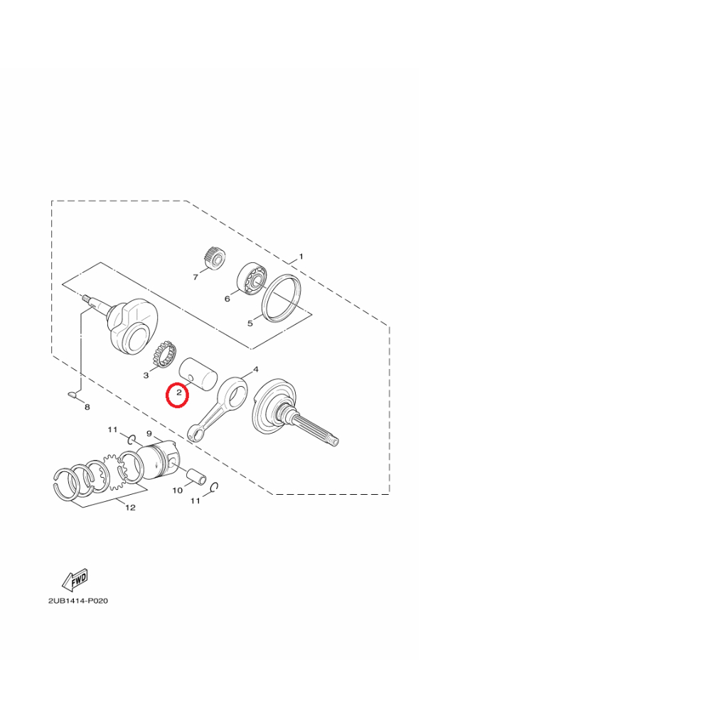 YAMAHA 原廠 勁戰 新勁戰 GTR BWSR BWSX CIAO 勁風光 曲軸銷 料號：5ML-E1681-00