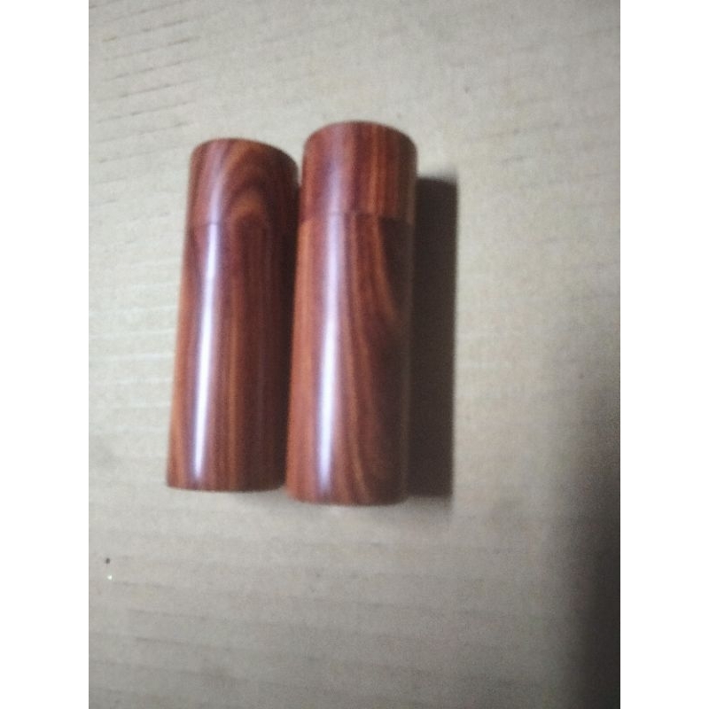 （限量）印章盒/台灣製造/頂級圓筒型/紅紫檀木印章盒
