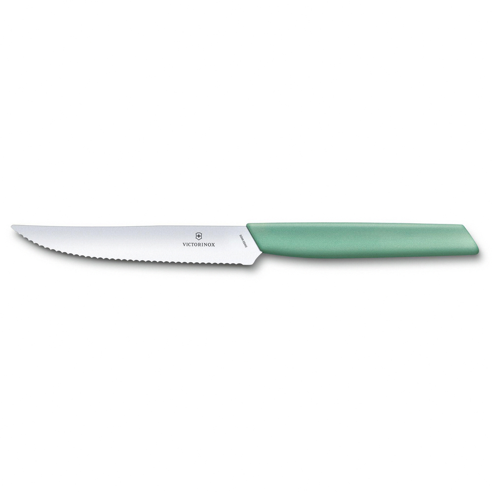 VICTORINOX 瑞士維氏 Swiss Modern 牛排刀 12cm 綠 6.9006.12W41