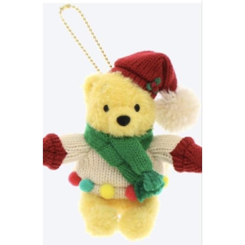 全新 日本迪士尼樂園 2020年 聖誕節 維尼小熊別針吊飾 耶誕節 pooh小熊維尼包包掛飾 手套圍巾毛帽造型精靈維尼熊