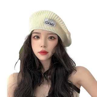 seoul show首爾秀 趙露思類款貼布字母針織畫家帽毛線貝雷帽