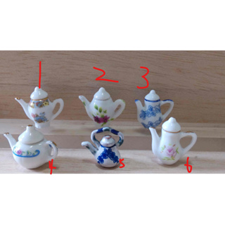 【袖珍小物】- 陶瓷 迷你花茶壺 茶壺 迷你模型