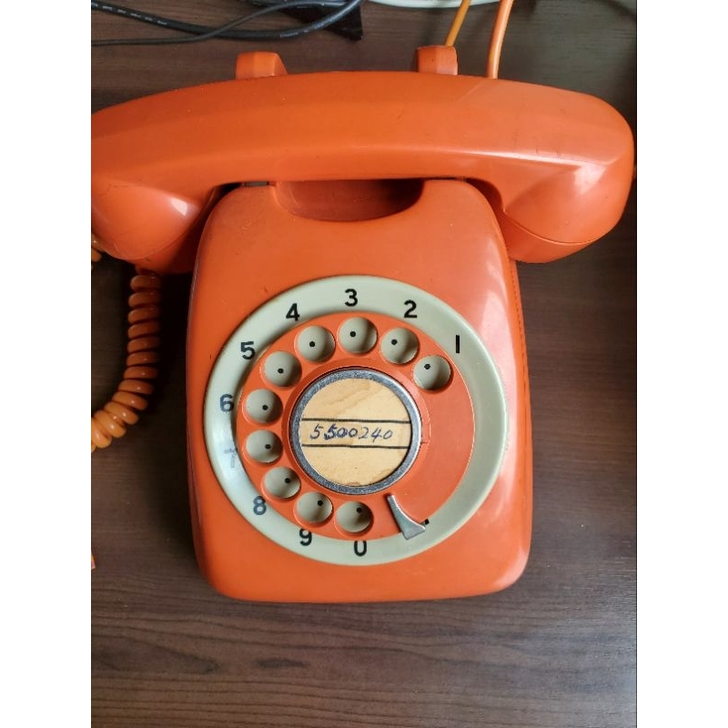 ［稀有橘色］轉盤電話.早期電話.有線電話.室內電話.復古電話早期電話.復古電話600A型