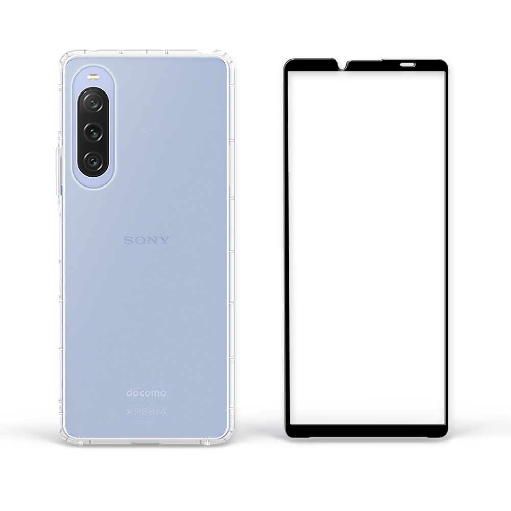 Meteor Sony Xperia 10 V 手機保護超值2件組(透明空壓殼+鋼化膜)