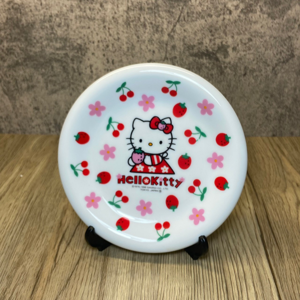 hi~morning 日本三麗鷗hellokitty草莓盤子陶瓷盤點心盤蛋糕盤5/25-2-8