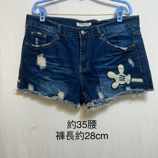 二手衣拍賣-女性牛仔短褲（米奇手掌）