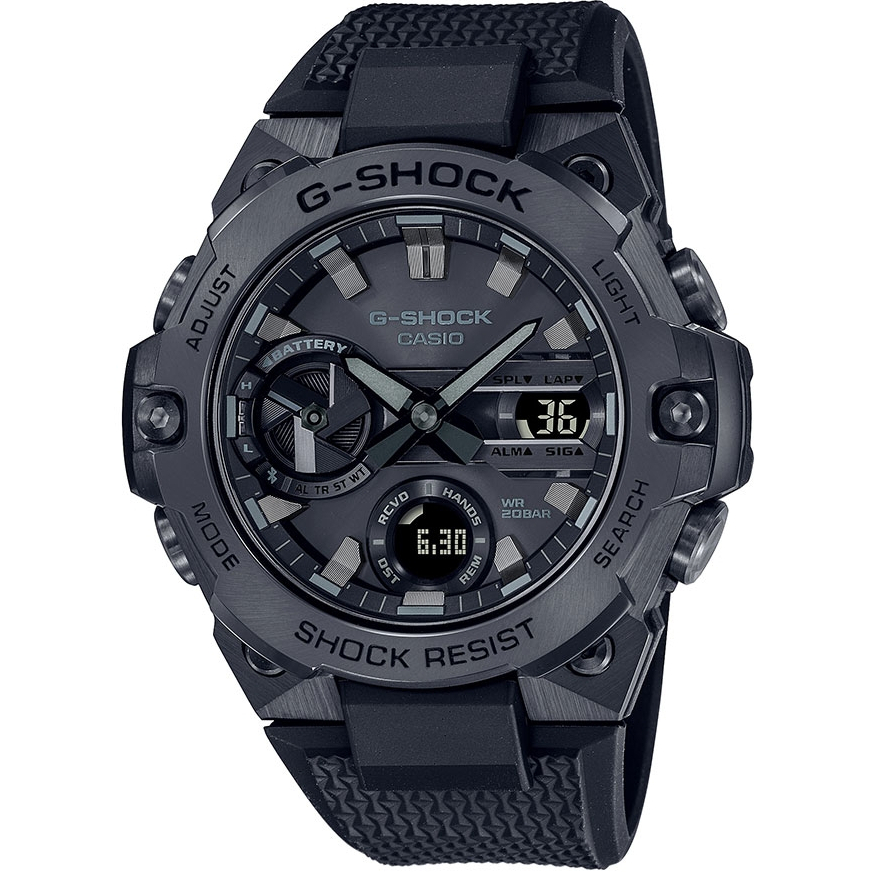 CASIO 卡西歐 G-SHOCK GST碳核心 太陽能智慧藍芽手錶 GST-B400BB-1A