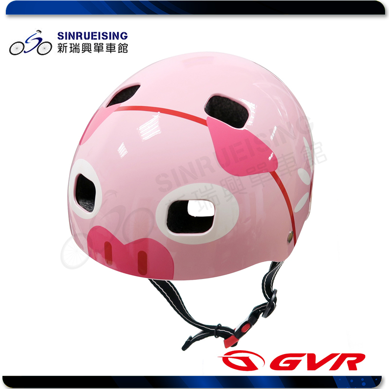 【新瑞興單車館】GVR G815 兒童安全帽/滑步車/單車/直排輪/溜冰 2-6歲適用  粉紅豬 #LH2486