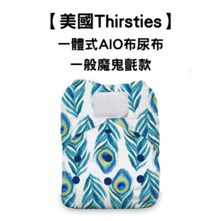 【美國Thirsties】成長型一體式AIO布尿布｜一般魔鬼氈款｜可調節大小｜OuiOui布尿布旗艦商城