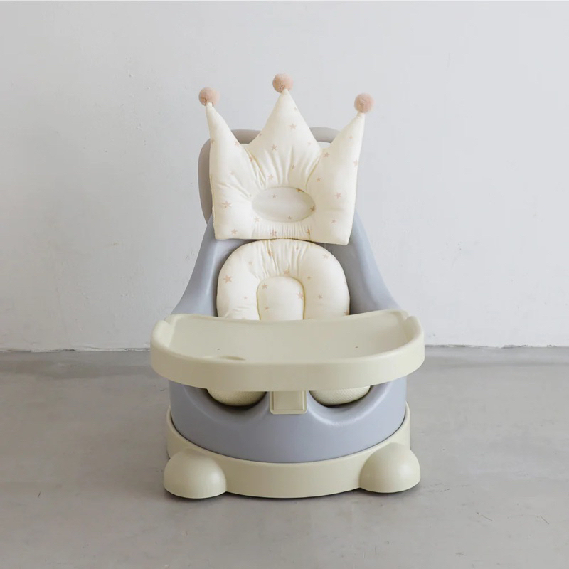 🦖小怪獸嬰兒用品出租-日本🎉PUPPAPUPO P-edition金屬灰 兒童餐椅 幫寶椅 學坐椅 玩具出租