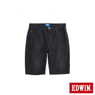 EDWIN EDGE JERSEYS 迦績合身牛仔短褲(黑色)-男款