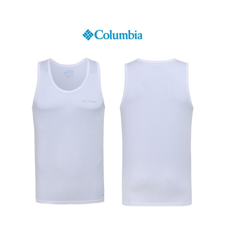 [台灣現貨] Columbia 哥倫比亞 涼感機能排汗運動背心COOL SKIN 機能材質 快速排汗 - 經典白