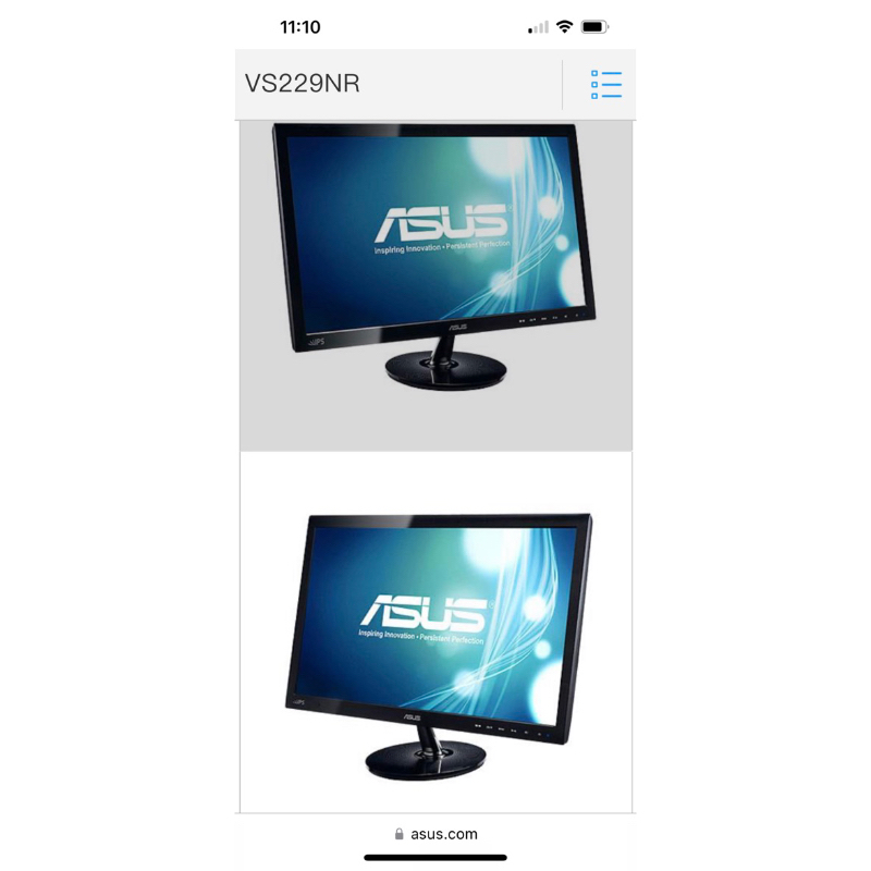 華碩 ASUS VS229NR 22吋 LED 顯示器 寬螢幕 低藍光 護眼 超廣視角 Full HD 16:9 🖥️