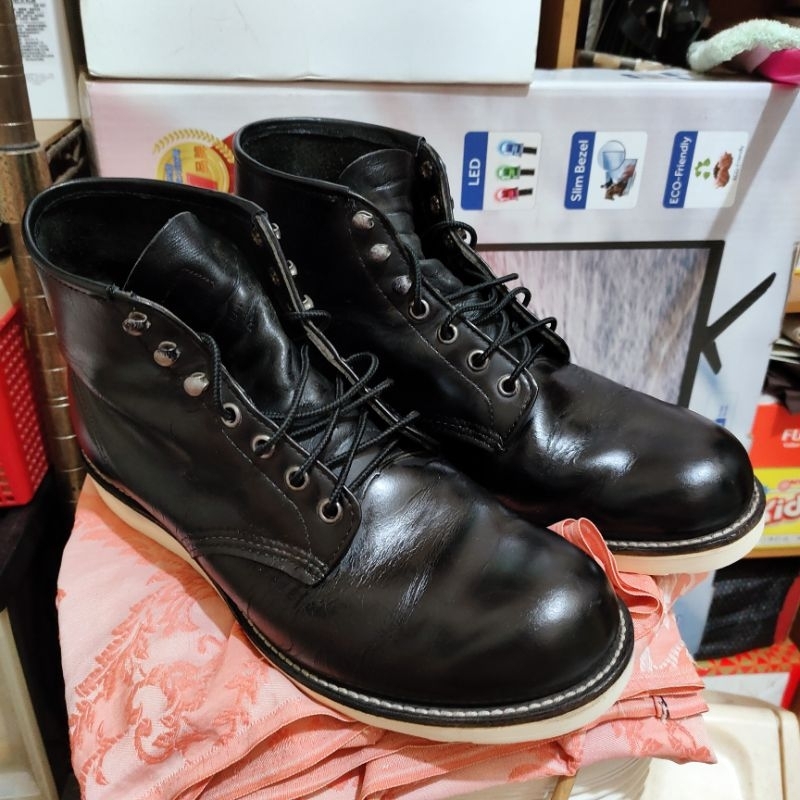 Red Wing 8165 黑 工作靴 美國製 10 2E 二手 無盒 （送保養整理過)隨機附贈名牌襪子1雙