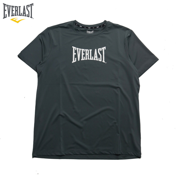 EVERLAST 短袖 短T 灰綠 印花LOGO 運動 快排 機能 上衣 男 4021109110