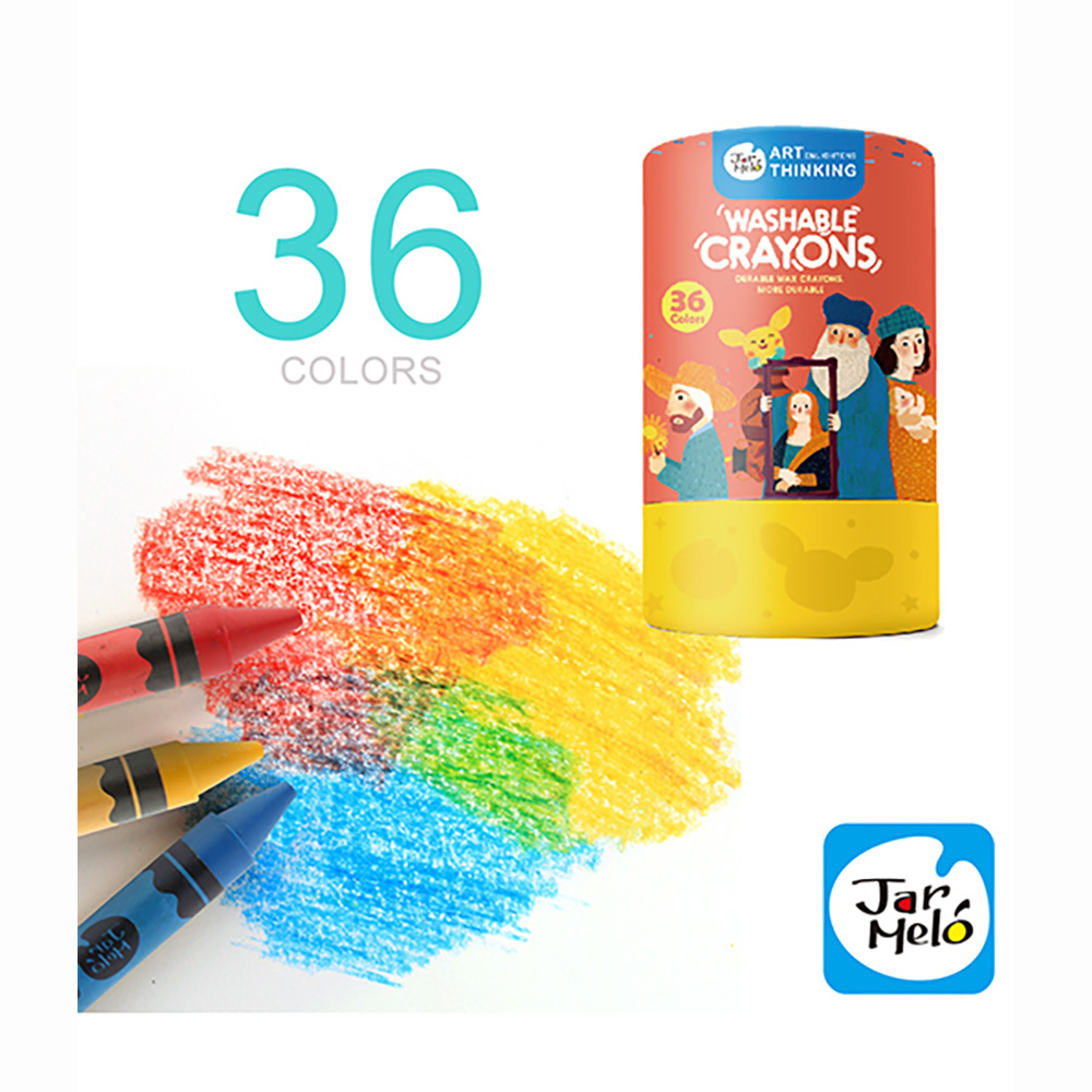 【JarMelo 原創美玩】可水洗蠟筆(36色) JA92620 美術用具 畫圖 人體彩繪