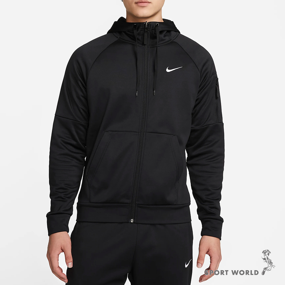 Nike 男 外套 連帽 訓練 THERMA-FIT 微刷毛 黑 DQ4831-010