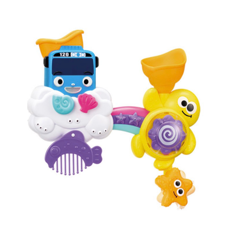 【瘋玩物日韓代購】 韓國境內版 小巴士 tayo 洗澡玩具 海星 雲朵 星星 沐浴玩具 噴水 戲水 玩水 玩具遊戲組
