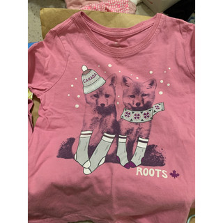 roots女童長袖T恤5T