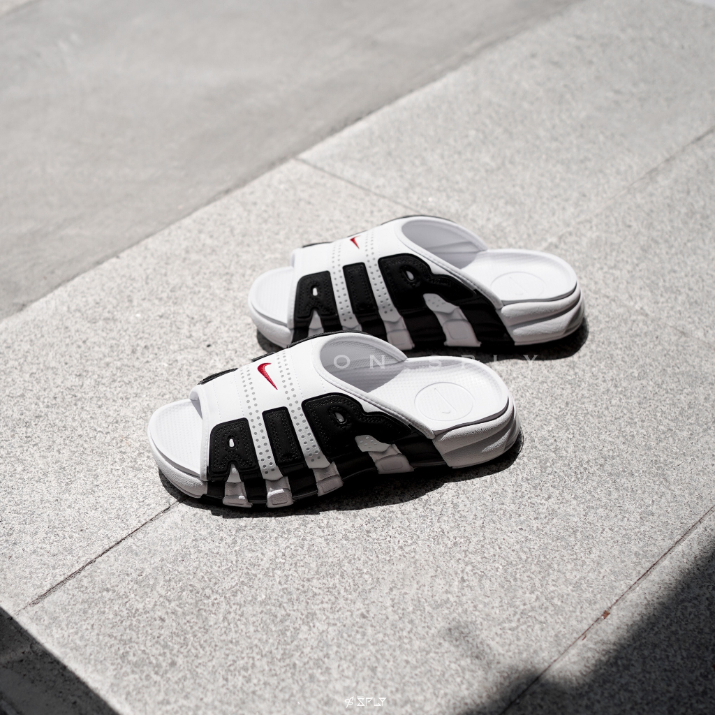 【Fashion SPLY】Nike Air More Uptempo Slide 白黑大AIR拖鞋FJ0755-100