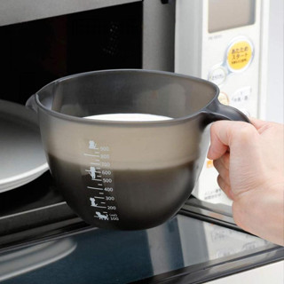 日本 貝印 黑貓 PP耐熱刻度量杯 可微波 計量杯 計量碗 調理碗料理盆