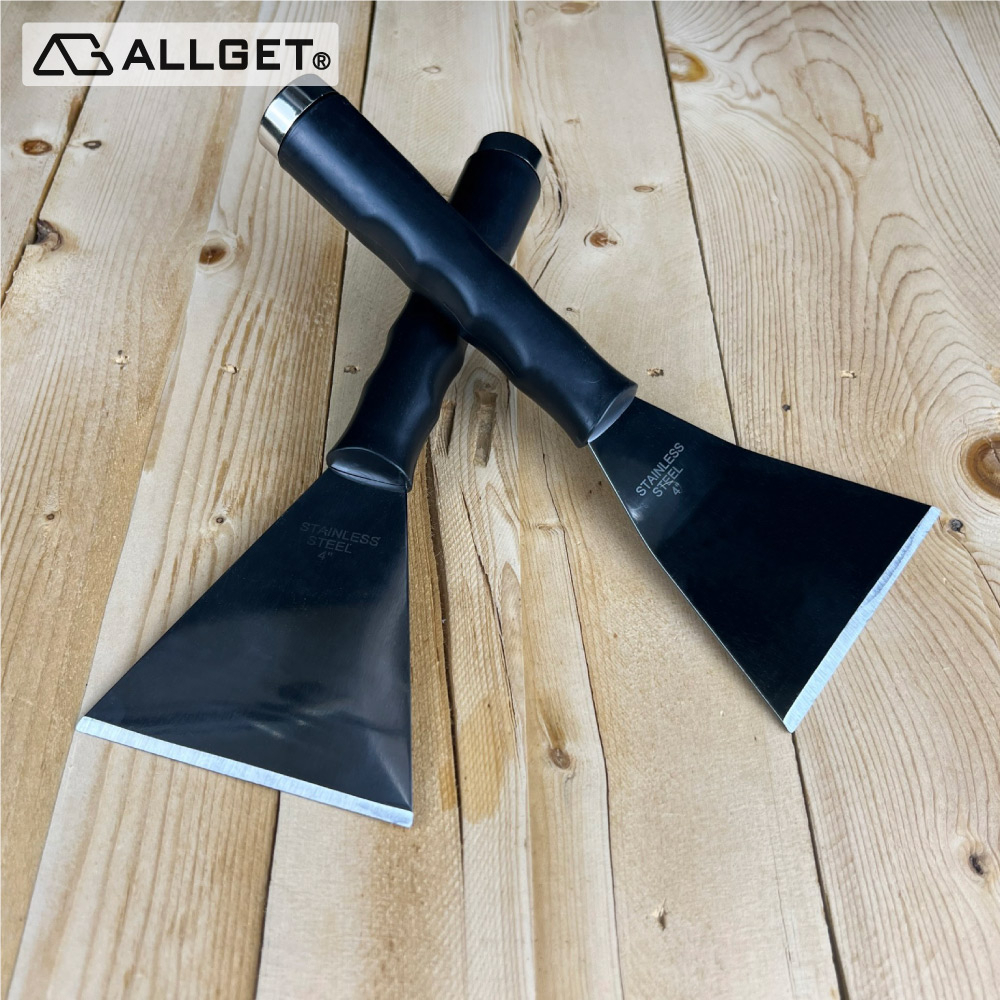 【ALLGET】不鏽鋼除漆鏟刀-4吋 直型 彎型 鏟刀 可接伸縮桿 刮刀 漆刀 白鐵刮刀 油漆刮刀
