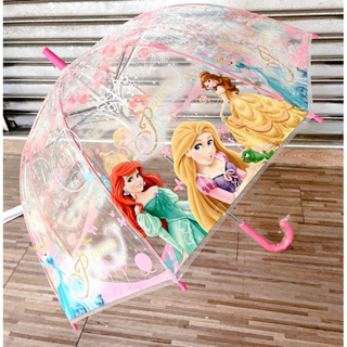 毛毛屋 迪士尼 公主系列 透明 直傘 雨傘 55cm
