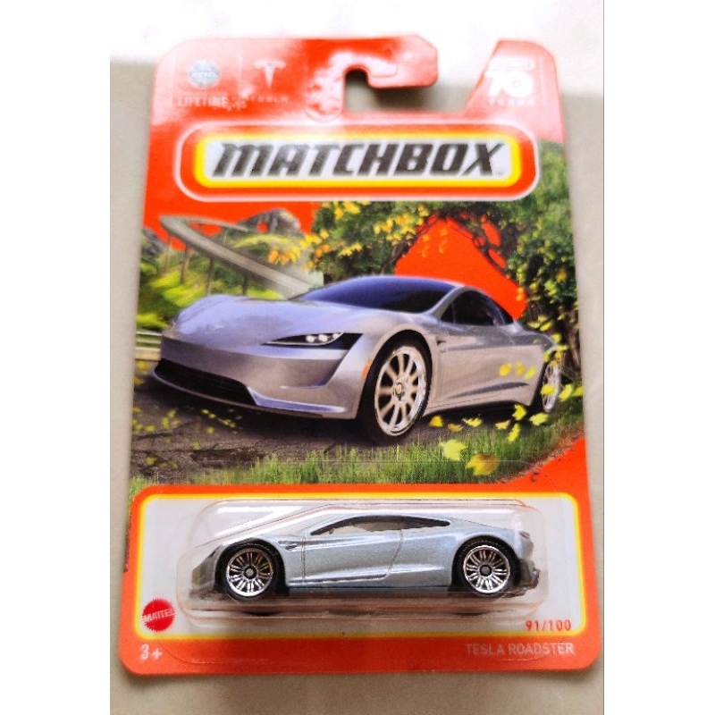 火柴盒 MATCHBOX 特斯拉 TESLA ROADSTER 金屬銀