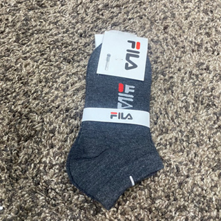 正品韓國製 灰黑FILA 棉質踝襪- 舒適棉質 基本款百搭款 （一雙）/名牌配件