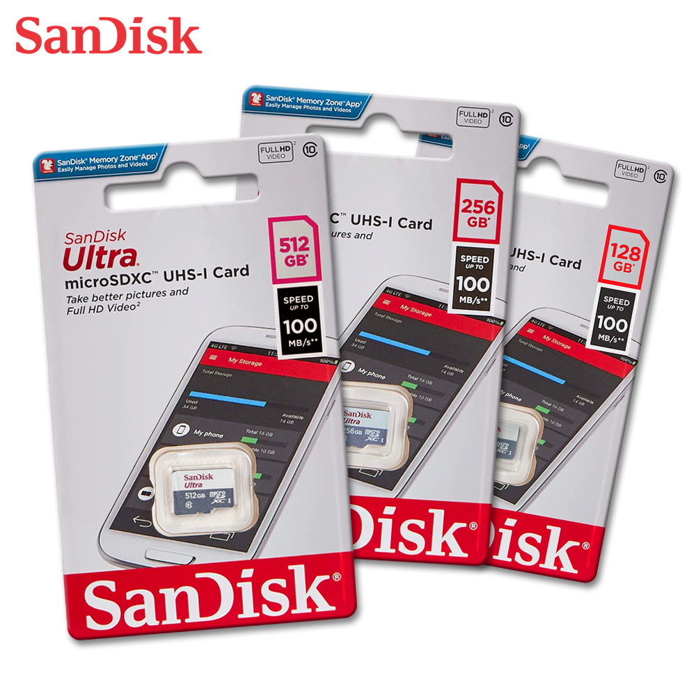 SANDISK 128G 256G 512G ULTRA microSDXC UHS-I 100MB 記憶卡 公司貨