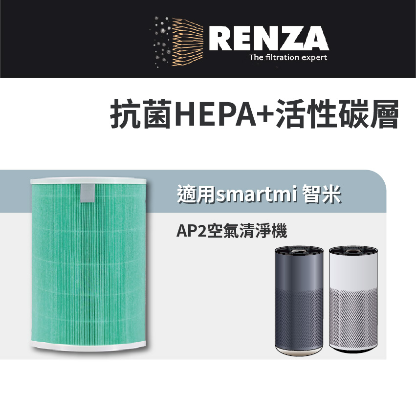 適用Smartmi 智米 大台款AP AP2 空氣清淨機 抗菌HEPA除臭活性碳 濾網 含RFID晶片