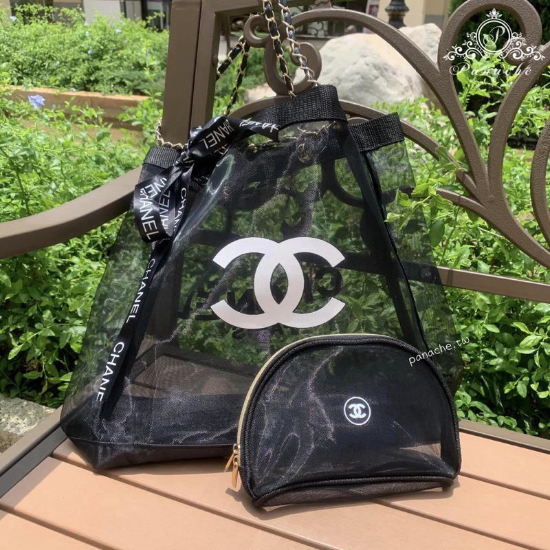 CHANEL VIP滿額禮 沙灘包+化妝包