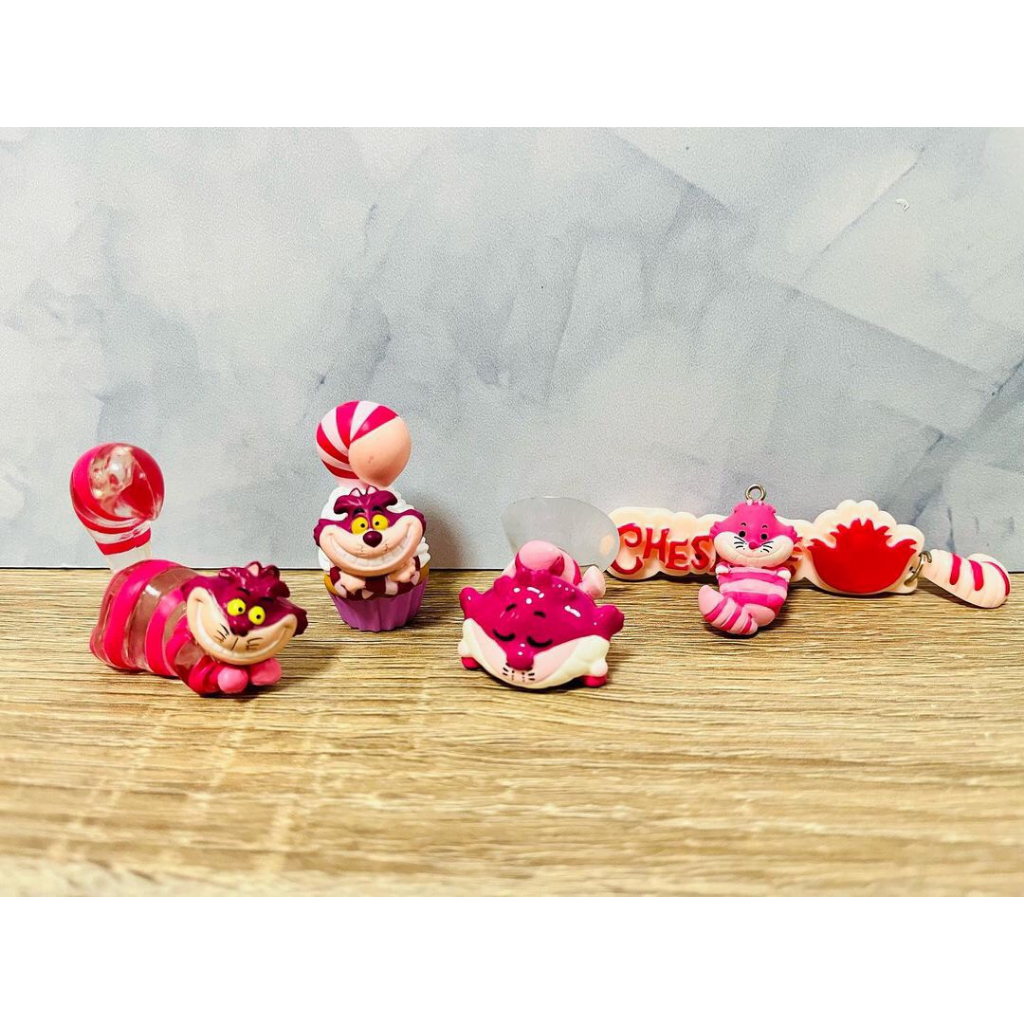 迪士尼 妙妙貓 愛麗絲夢遊仙境 絕版 公仔 透明 柴郡貓 點心