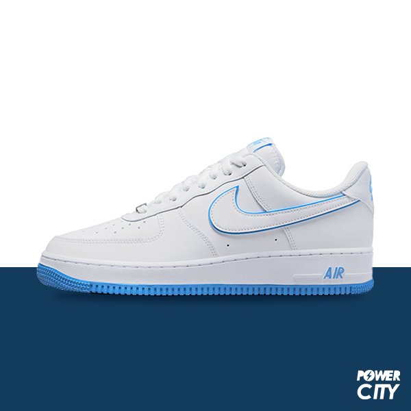 【NIKE】AIR FORCE 1  07 休閒鞋 AF1 運動鞋 白 水藍 男鞋 -DV0788101