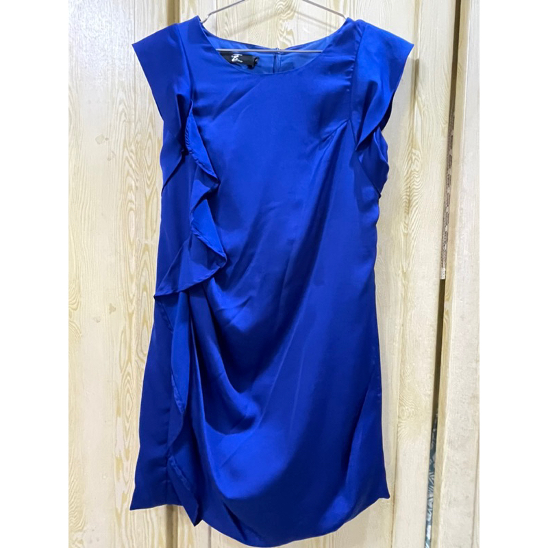寶藍色小禮服～緞面禮服s號