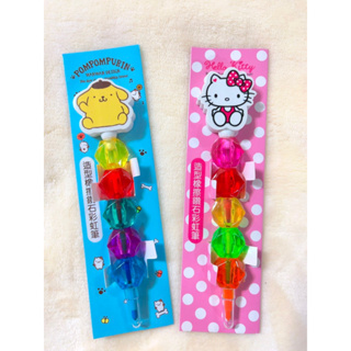 Sanrio三麗鷗Hello Kitty凱蒂貓/布丁狗/造型橡擦鑽石彩虹筆