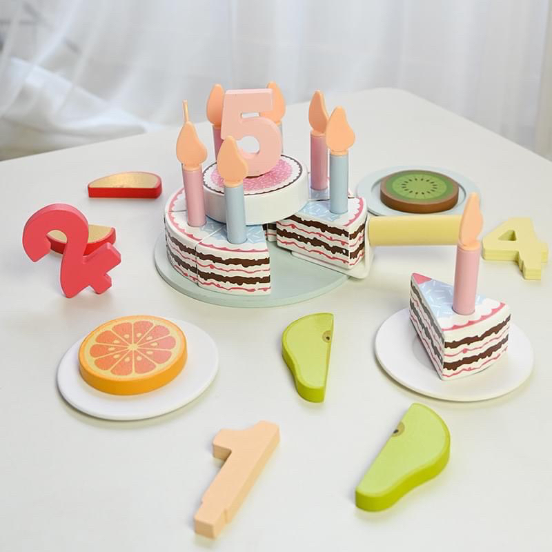 🪵木製玩具🪵生日蛋糕、鬆餅機、沙拉、果汁機、烤麵包機、咖啡機