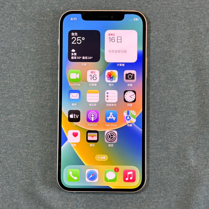 iPhone 12 128G 白 無傷 功能正常 二手 IPhone12 i12 6.1吋 apple 蘋果 台中