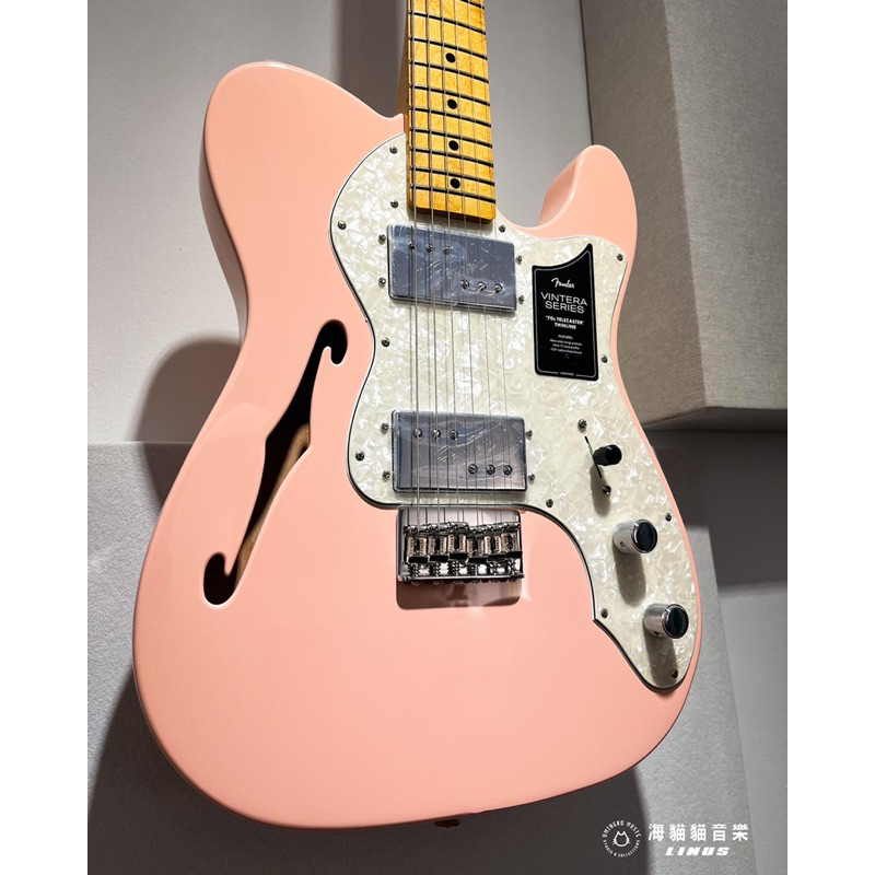《全新》Fender Vintera 70s Telecaster Thinline MN Shell Pink電吉他