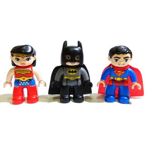 【得寶Duplo】女超人+超人 +蝙蝠俠 (3個一組) 人偶 絕版品 大顆粒 積木 [樂高玩家★正版LEGO]