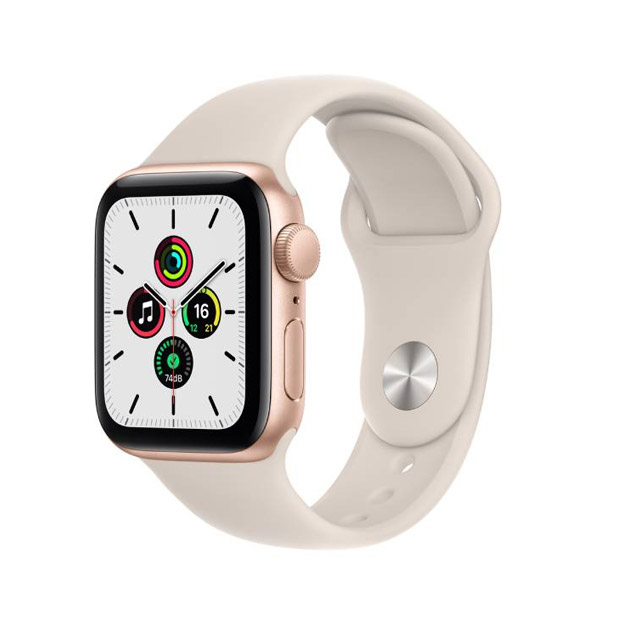 嘉義 全新現貨 Apple Watch SE 第一代 GPS 44mm 金色鋁金屬錶殼 配星光色 運動型錶帶 台灣公司貨