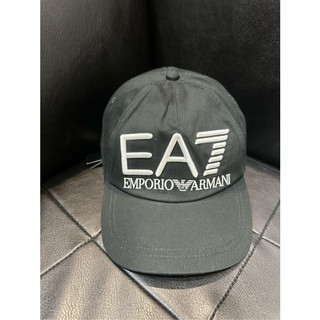 ARMANI 亞曼尼 EA7 LOGO 立體 刺繡 鴨舌 帽子 可調大小