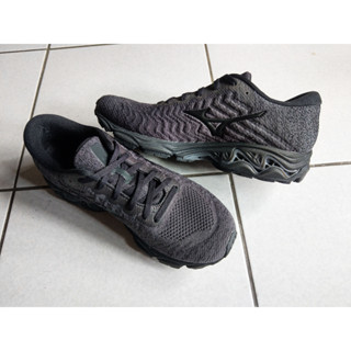 (25.5)美津濃 MIZUNO WAVE INSPIRE16 WAVEKNIT 慢跑鞋 J1GC201309 深麻灰黑