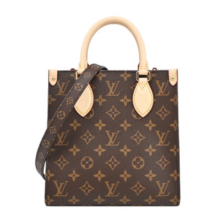 Louis Vuitton Sac Plat BB Monogram帆布手提/斜背包(卡其) ｜JS Maxx官方旗艦館