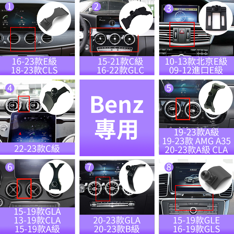 【賓士Benz專車專用】專用底座 車載手機架底座 GLC GLA GLB GLE GLS E-Class C-Class