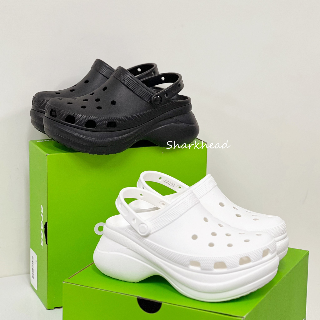 【Sharkhead】現貨 Crocs Bae Clog 鯨魚 洞洞鞋 白 黑 厚底 增高 防水 沙灘鞋 卡駱馳 楊冪